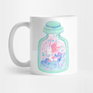 Pastel Watercolor Narwhal in Cloud Jar Mug